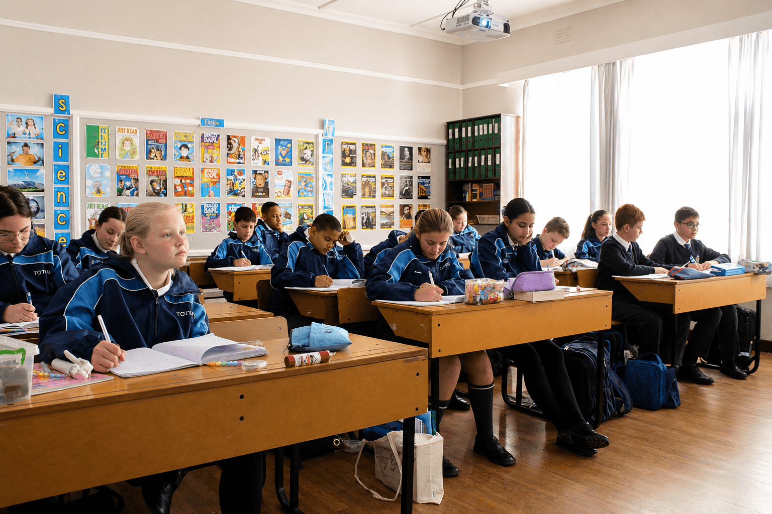 Leerders werk saam in die klaskamer