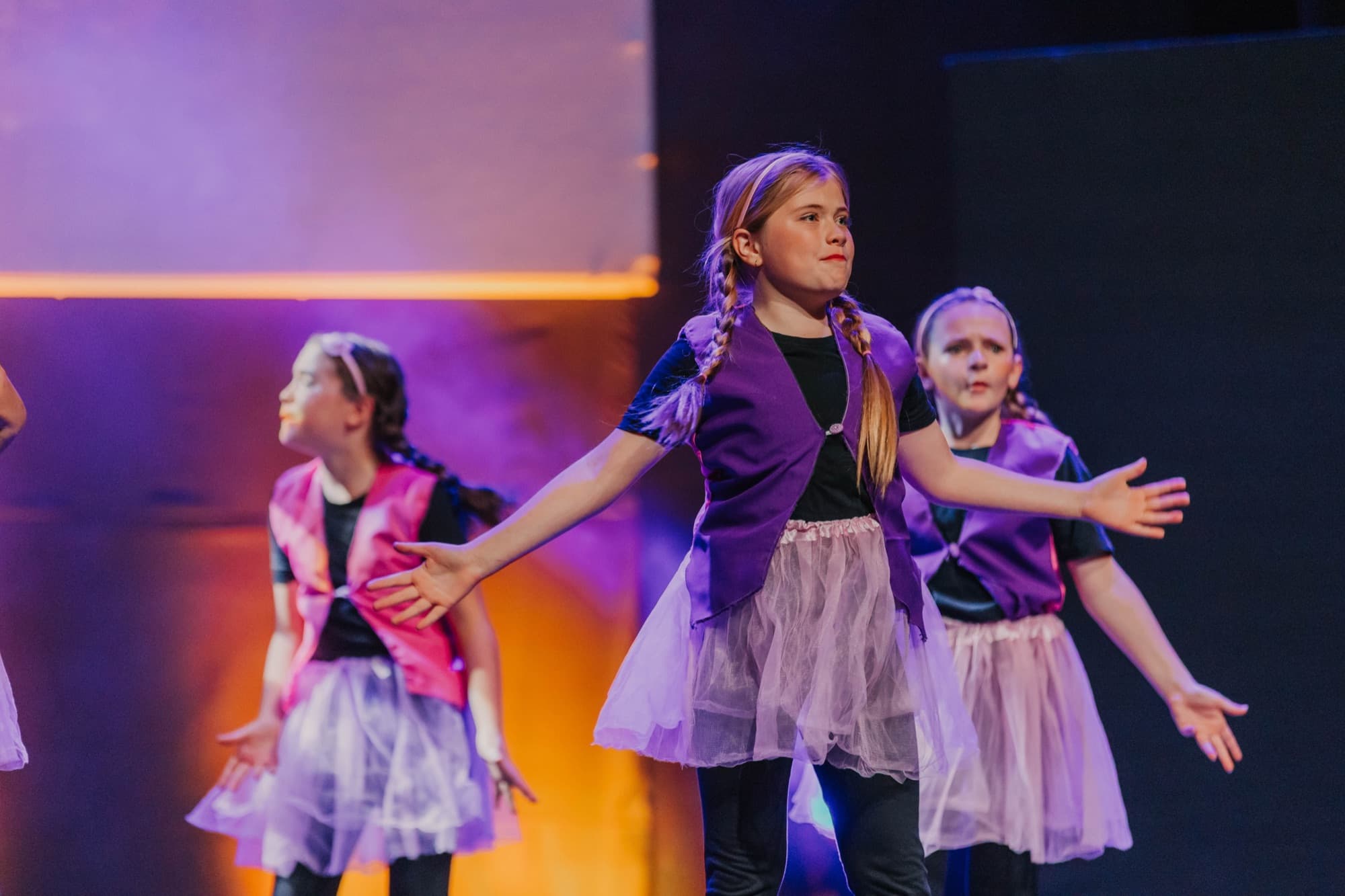 Leerders tydens 'n groepoptrede